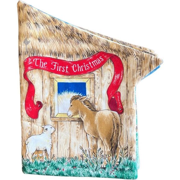 The First Christmas Soft Cloth Book Toddler Baby Holiday - Picture 1 of 8